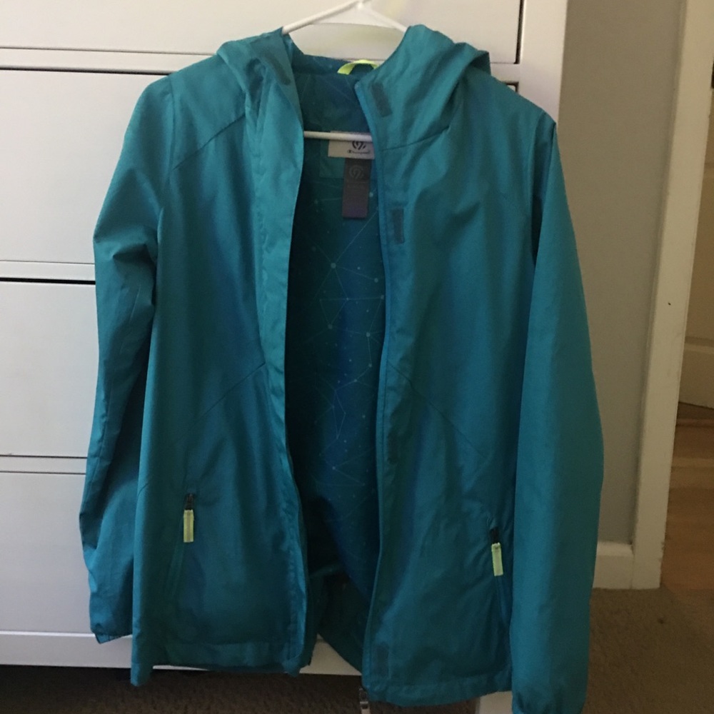Teal kids raincoat